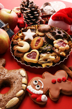 cookies, nuts and apples a christmas bakery concept