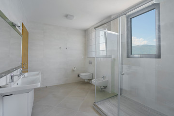 Interior of a spacious bathroom in a luxury villa