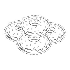 Donuts dessert cartoons