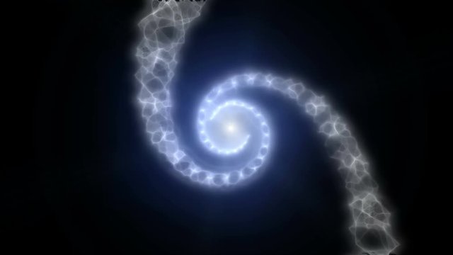 Animated Background With Glowing Particles Spiral.Space Spiral Animated Abstract Motion Background.