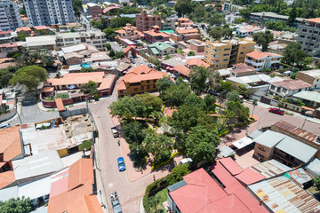 Aerial View of a plaza in Cochabamba, Bolivia at daytime