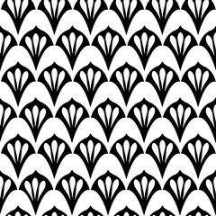 Art Deco Fans seamless geometric pattern