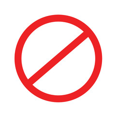 No Sign. Stop icon. Vector blank ban