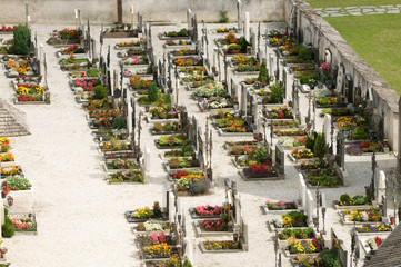 Friedhof in Mareit im Ridnauntal in Südtirol