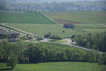 Fototapeta na wymiar vue aérienne du paysage rural