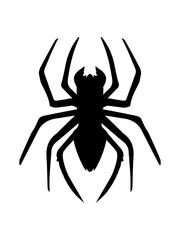spinne logo design ekelig horror halloween gruselig insekt krabbeln beine umriss