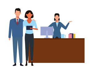 People shopping cartoon