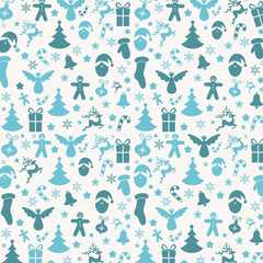 Blue and white abstract pattern for Christmas and New Year design.