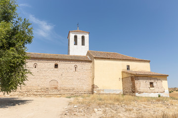 Fototapeta na wymiar Santa Maria la Blanca Church in Barcience, province of Toledo, Castile La Mancha, Spain