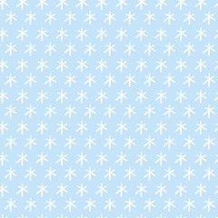 Vector Illustration. Seamless pattern with snowflakes. Flat style. Background for winter poster