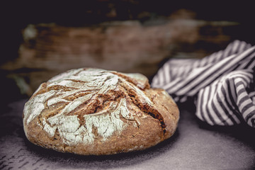 Organic rye bread mixed bread