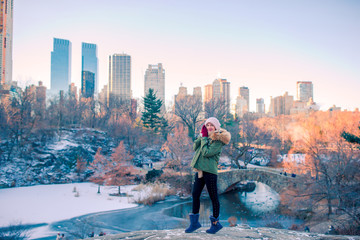 Adorable girl in Central Park at New York City