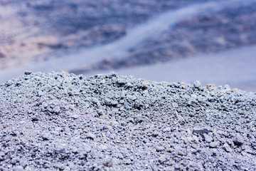 Lava on Mount Etna, active volcano on the east coast of Sicily, Italy 