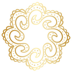 A Round Vector Swirl Frame with a Holiday Feel