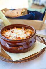 Moussaka, griechischer Auberginen Eintopf
