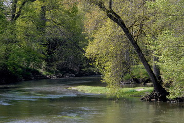 Ville de Salbris, Sologne, les bords de la Sauldre, département du Loir et Cher, France