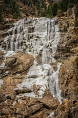 Fototapeta na wymiar GRAWA a Glacier Waterfall situated in the Stubai Valley - Alps - Austria