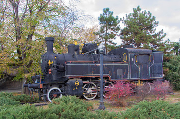 Fototapeta na wymiar An old steam locomotive