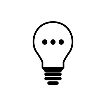 Gl&uuml;hbine PUNKT ... - Icon, Symbol, Piktogramm, grafisches Element - outline - schwarz - Hintergrund wei&szlig; - Vektor	