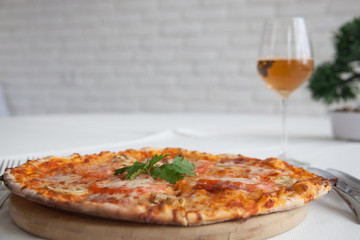 pizza on the table