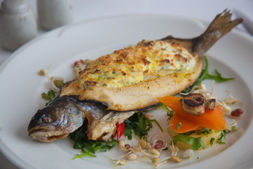fried fish on a plate