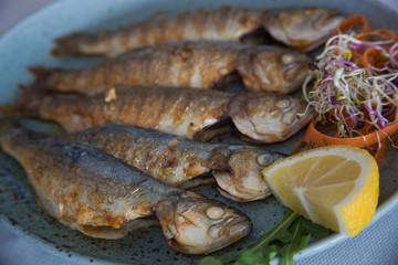 fresh fish with lemon