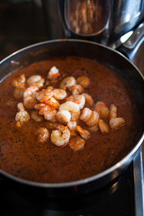 Shrimps in Tomatensauce
