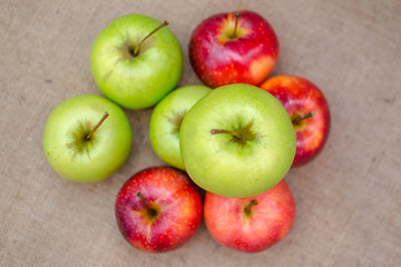 Red and green apple
