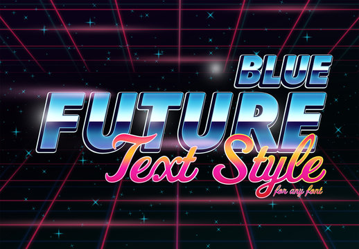 Blue Future Text Style