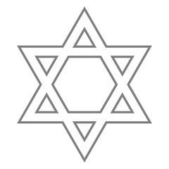 Star of David - Outline design of Star of David