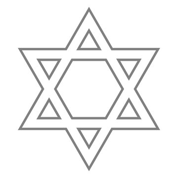 Star of David - Outline design of Star of David