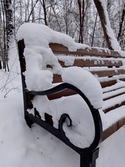 snow bench