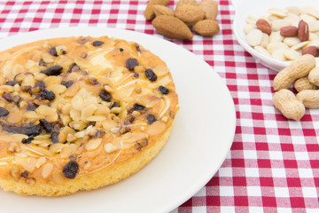 pastel de frutos secos