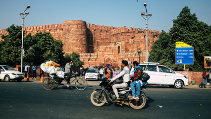 The red fort in Agra, India
