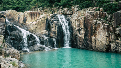 Fototapeta na wymiar Waterfall in Sai Kung Country Park, Hong Kong