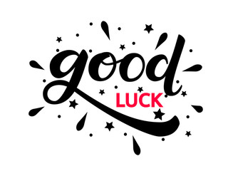 Good luck lettering. Vector illustration