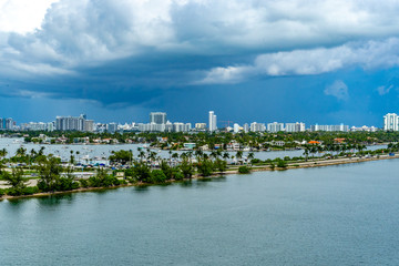 Fototapeta premium City architecture and sea view from shore