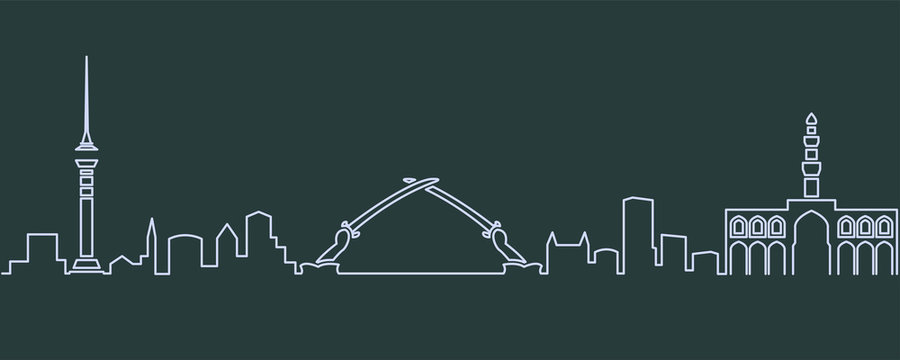 Baghdad Single Line Skyline