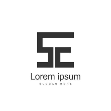 SE Letter logo design. Initial letter logo template