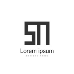 Obraz premium SN Letter logo design. Initial letter logo template