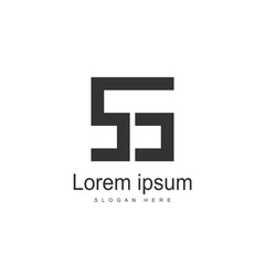 Obraz premium SS Letter logo design. Initial letter logo template