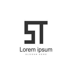 Obraz premium ST Letter logo design. Initial letter logo template
