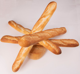 Французские багеты сложенные в виде костра