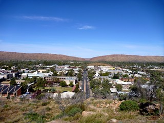 Alice Springs depuis la ANZAC hill, Territoire du nord, Australie