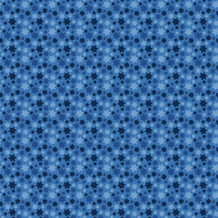 Six Point Star Seamless Pattern - Shades of blue six point star design made for Hanukkah