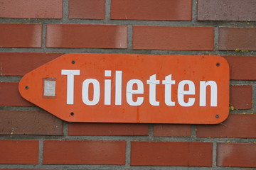 Schild Toiletten