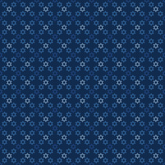 Star of David Seamless Pattern - Shades of blue Star of David design made for Hanukkah