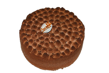 cake with cappuccino taste decorated with chocolate