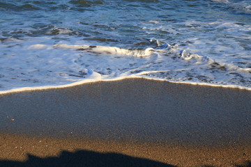 Background of swell on beach