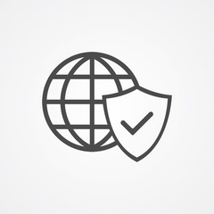 Internet security vector icon sign symbol